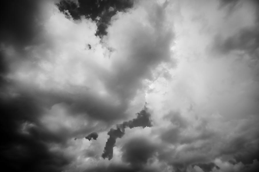 Before the Storm Clouds Stratocumulus 5 BW  Photograph by Rich Franco