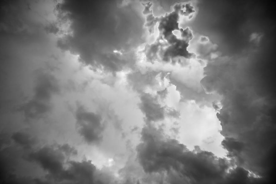 Before the Storm Clouds Stratocumulus BW Photograph by Rich Franco