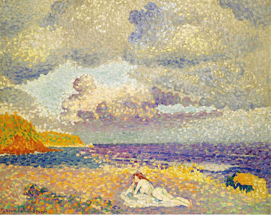 Before the Storm. The Bather Painting by Henri-Edmond Cross