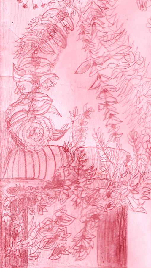 Flower Drawing - Beginners Sketch from 2000 by Anne-Elizabeth Whiteway