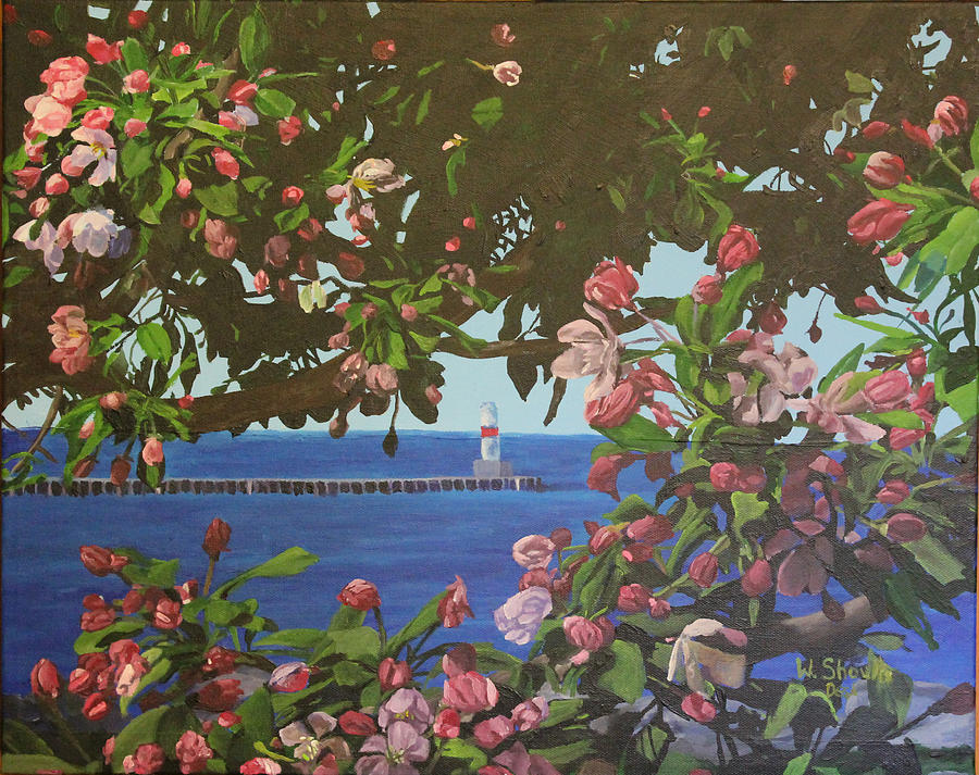 Beginnings of Summer at the Waterfront Painting by Wendy Shoults