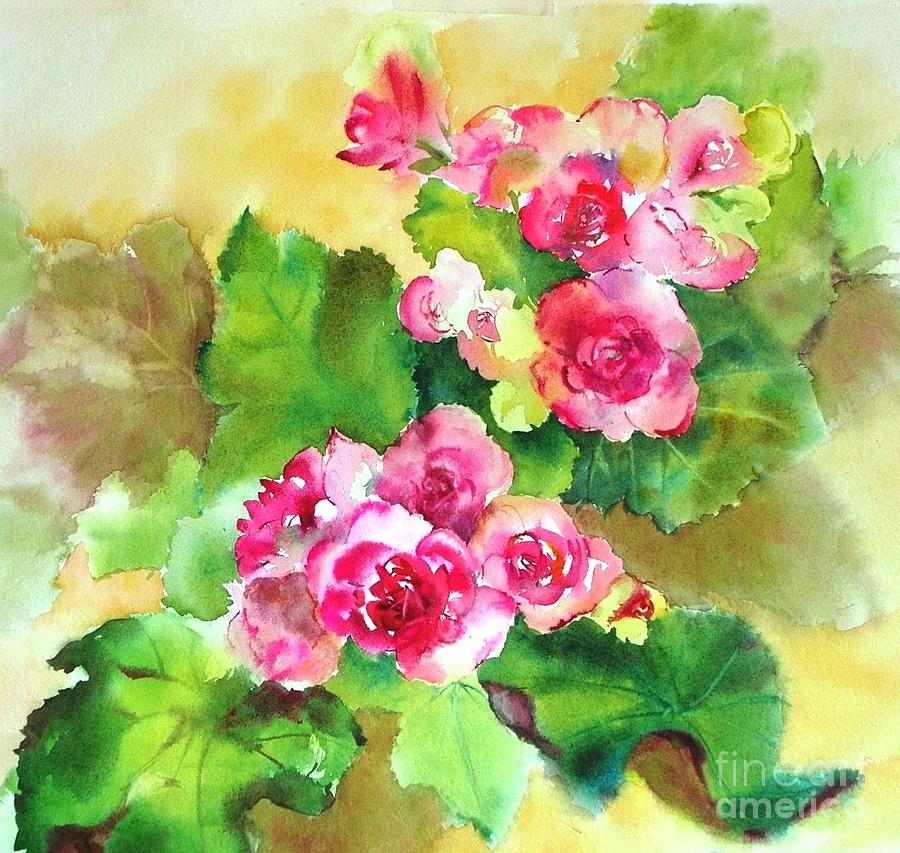 Begonia Painting by Betty M M Wong