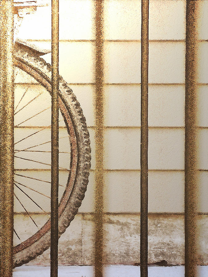 Bicycle Photograph - Behind Bars by Steve Taylor