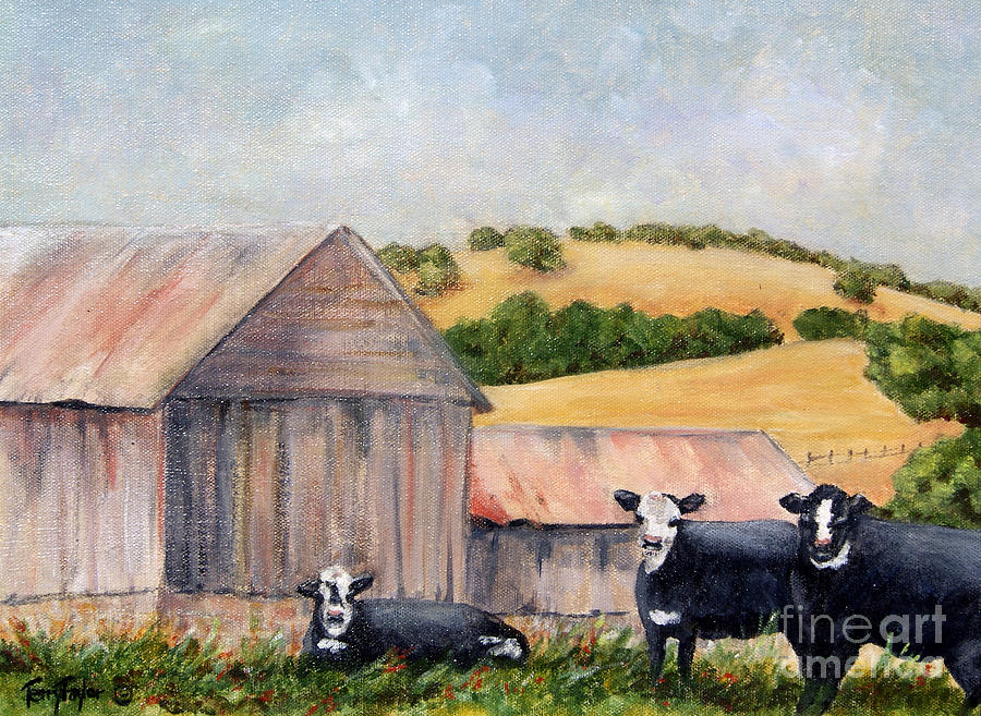 Behind the Barn Painting by Terry Taylor