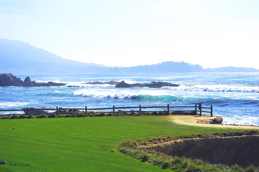 Behind The Blues On 18 At Pebble Digital Art by Barbara Snyder