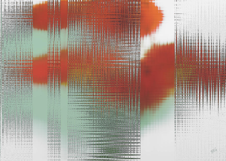 Abstract Digital Art - Behind The Curtains - Floral Fantasy by Ben and Raisa Gertsberg