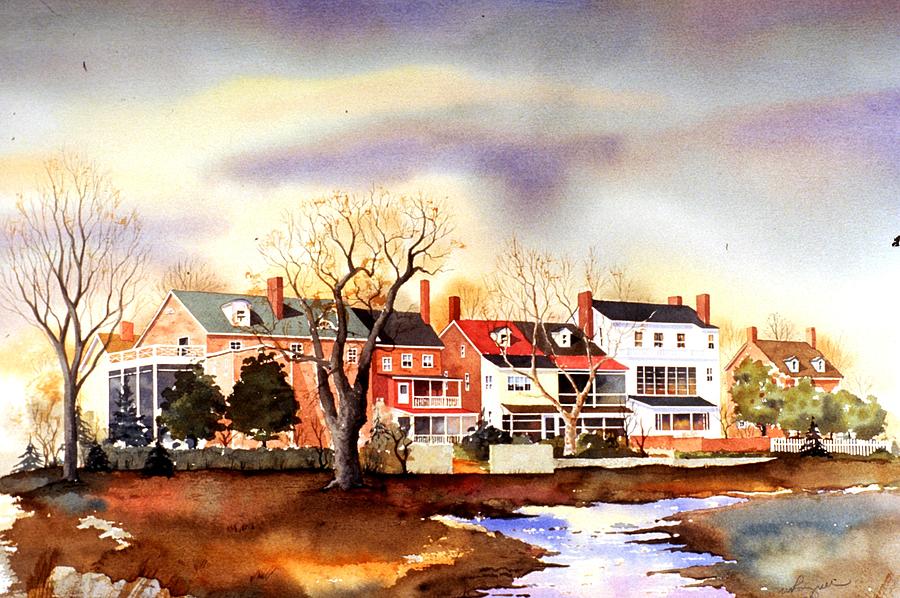 Behind the Strand in New Castle Painting by William Renzulli