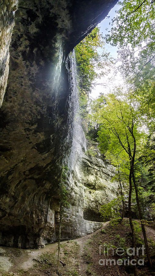 Nature Photograph - Behind The Waterfall by Bruno Santoro