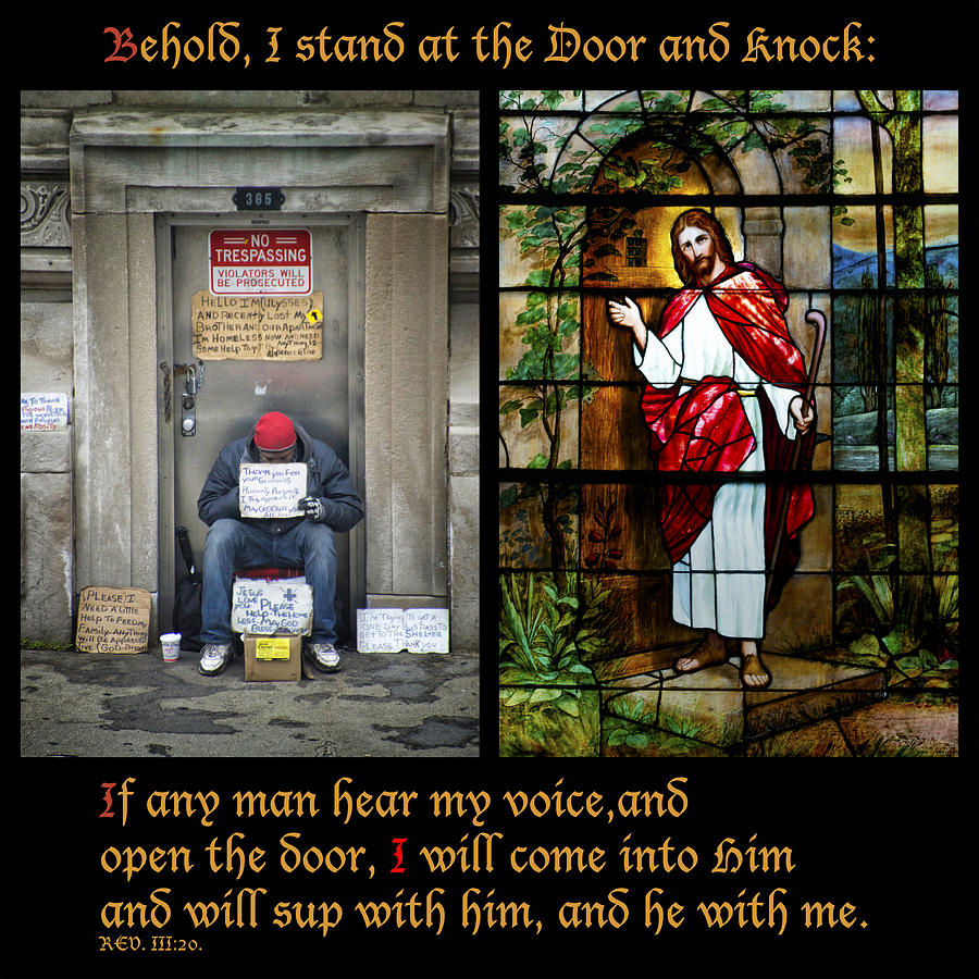 Chicago Photograph - Behold I Stand At The Door And Knock Composite by Thomas Woolworth
