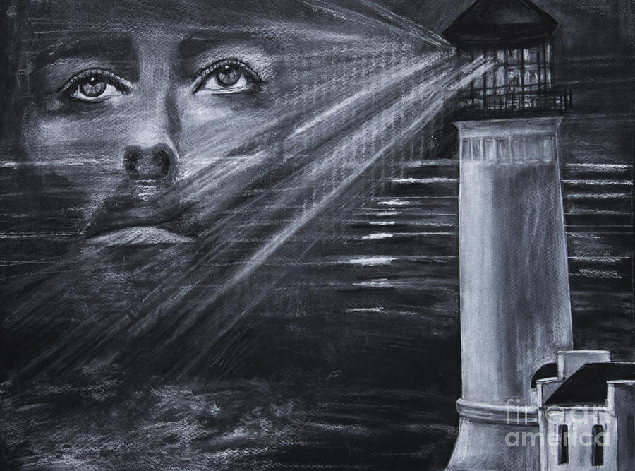 Lighthouse Drawing - Behold by Laneea Tolley