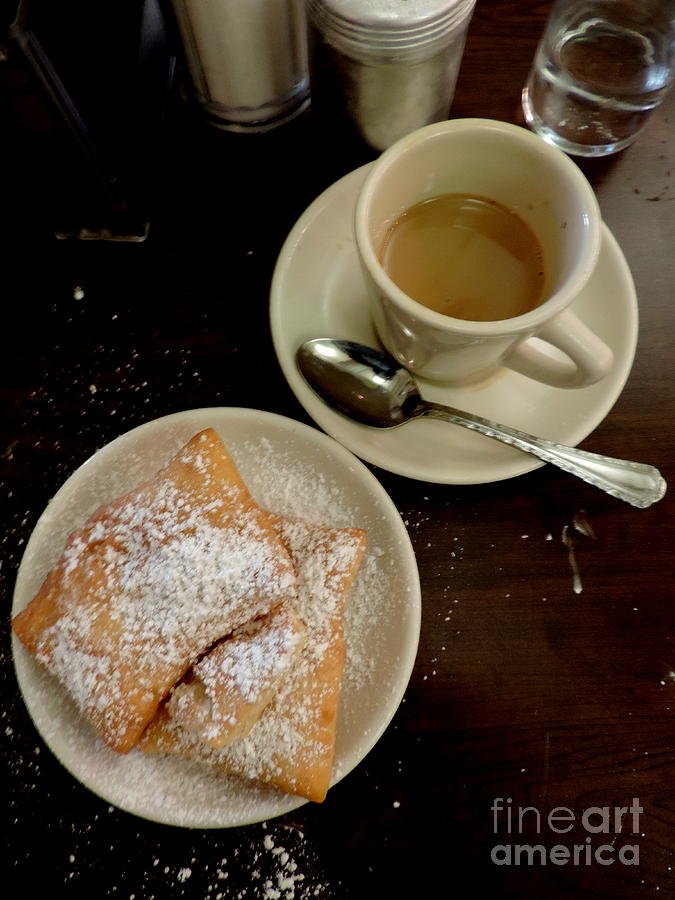 New Orleans Beignets And Coffee Au Lait Photograph
