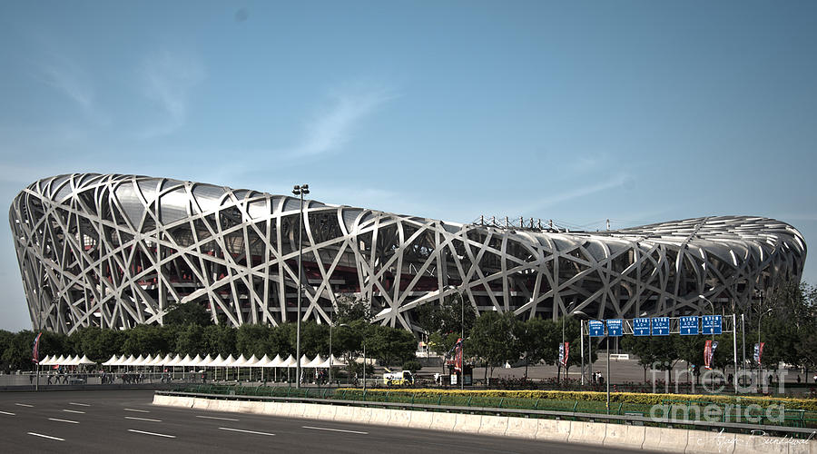 Beijing National Stadium Photograph - Beijing National Stadium Birds Nest by Ajay Bundiwal