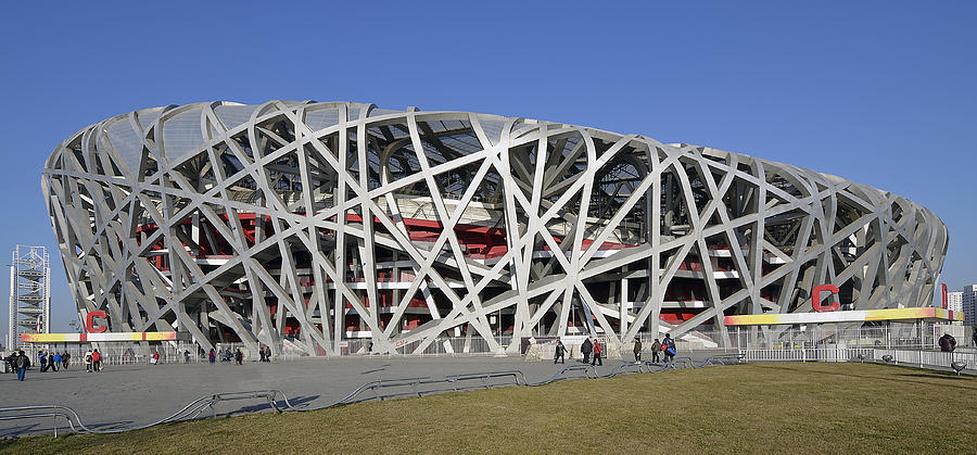 Bird Photograph - Beijing National Stadium - site of 2008 Olympic Games by Brendan Reals