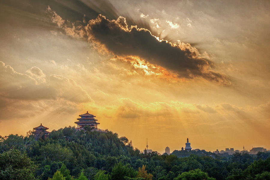 Architecture Photograph - Beijing_sunset by Steve Peterson Photography