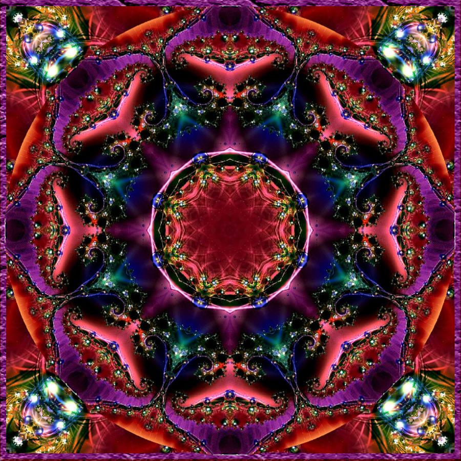 Bejewelled Mandala No 3 Digital Art by Charmaine Zoe