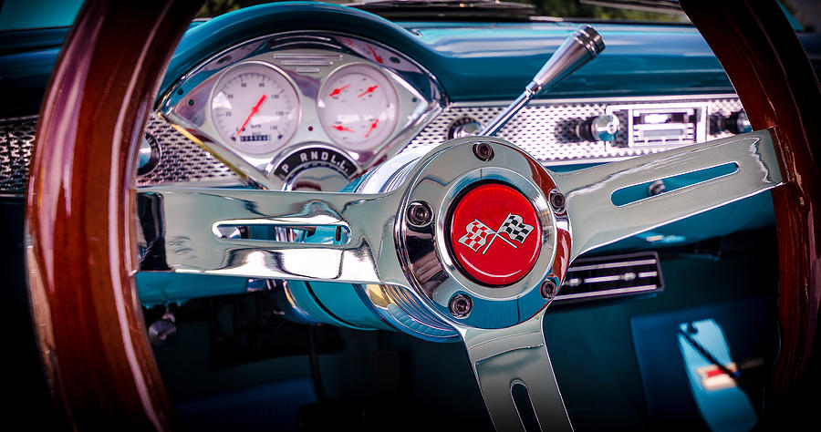 Bel Air Wheel and Dash Photograph by David Morefield