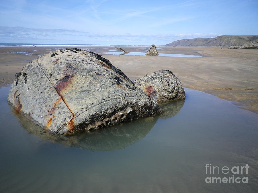 Belem Shipwreck Cornwall Photograph by Richard Brookes