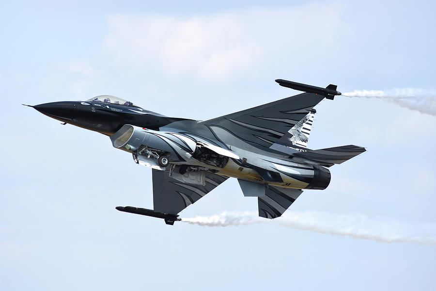 Belgian Air Component F-16a Taking Off Photograph By Riccardo Niccoli 