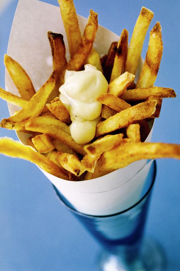 Belgian Fries With Mayonnaise On Top Photograph by Romulo Yanes