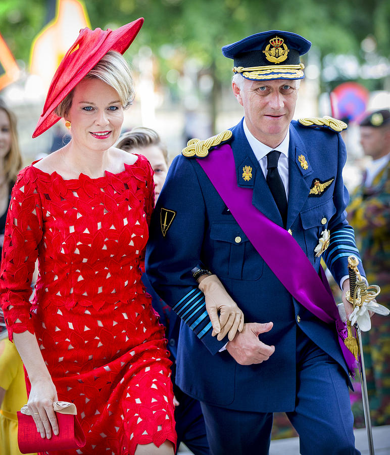 Belgian Royals Attend National Day Photograph by Patrick van Katwijk