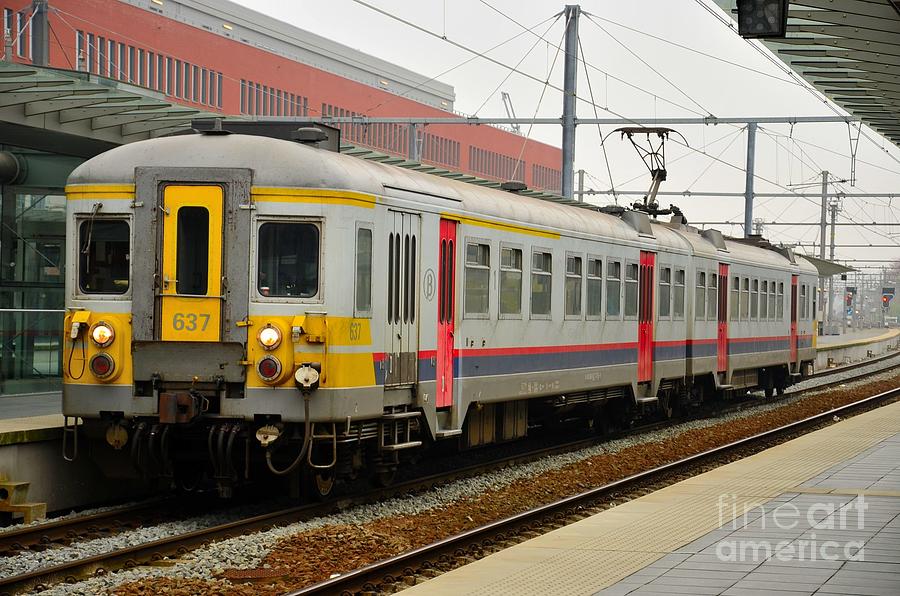 Belgium railways commuter train at Brugge Railway station Photograph by Imran Ahmed