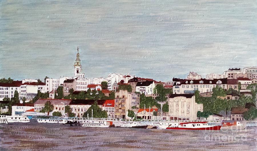 Boat Painting - Belgrade Serbia by Jasna Gopic