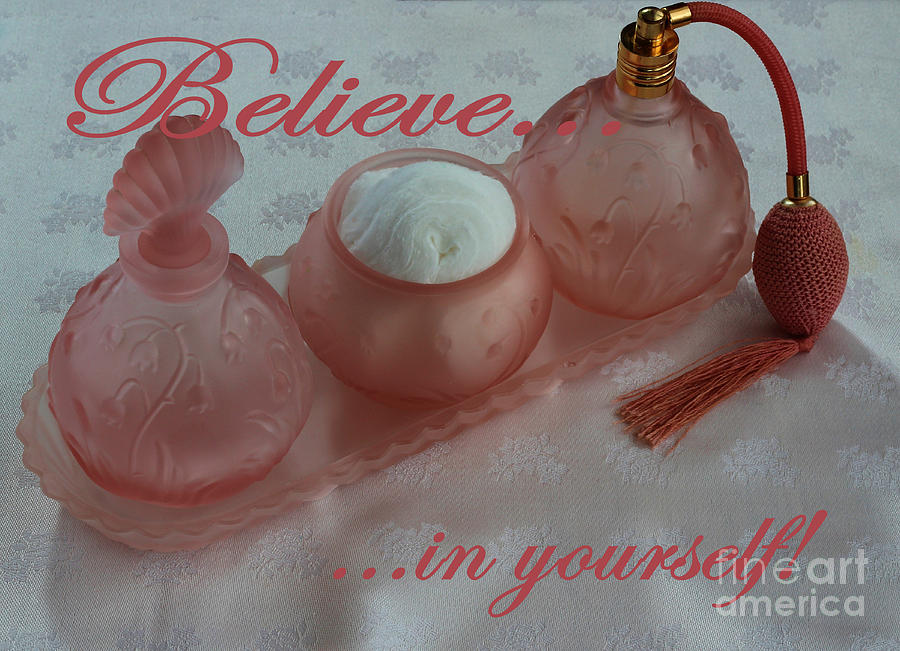 Believe in Yourself - Bathroom - Vanity Photograph by Barbara A Griffin