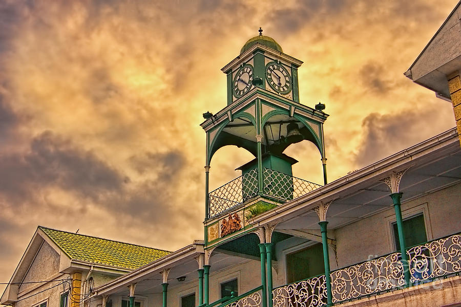 Belize City Supreme Court Building Clock Tower Photograph by Olga Hamilton