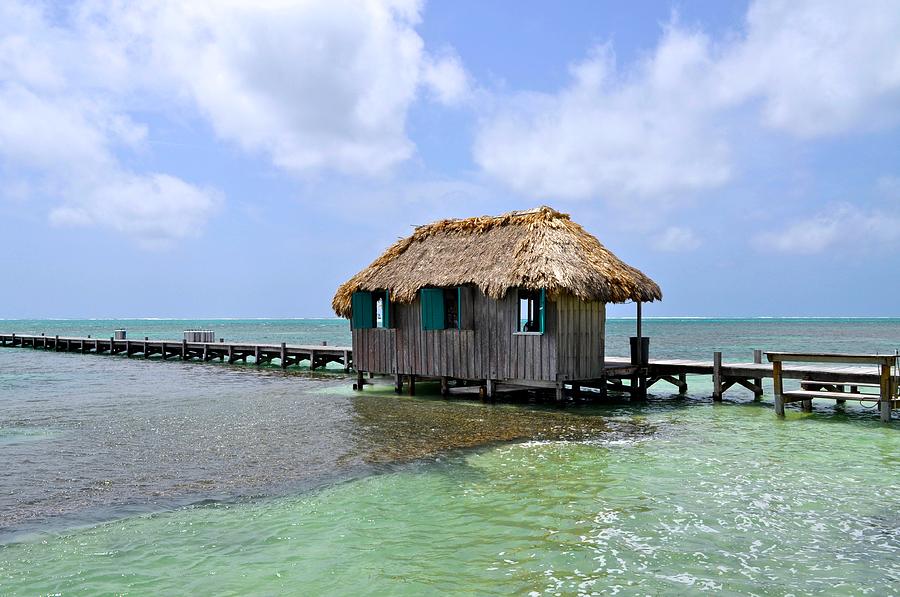Paradise Photograph - Belize Pier and Seascape by Kristina Deane