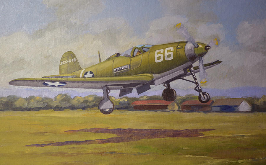 Bell Airacobra Painting by Murray McLeod