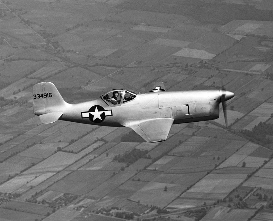 Landscape Photograph - Bell Aircraft XP-77 by Underwood Archives