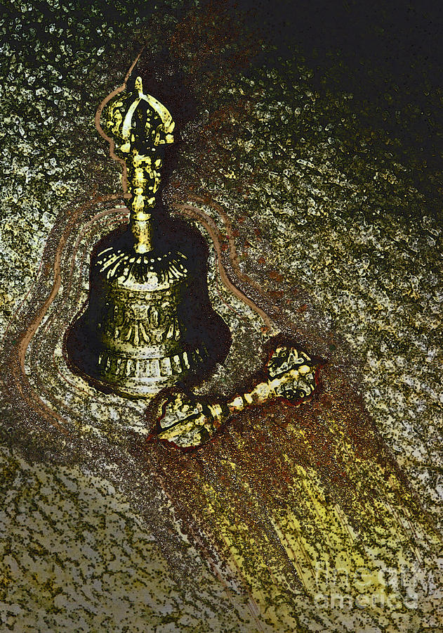 Buddha Mixed Media - Bell and Dorje by jrr by First Star Art