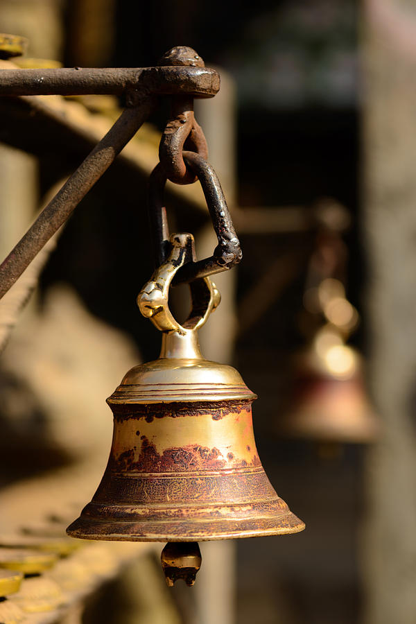 Bell in a buddhist temple in Kathmandu Photograph by Dutourdumonde Photography