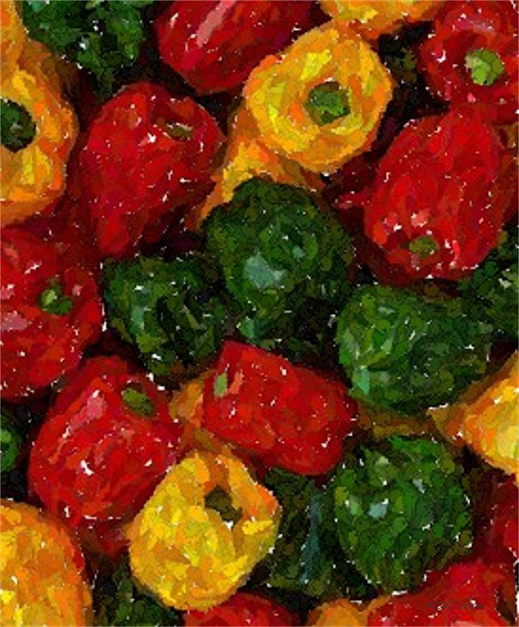 Bell Peppers Painting - Bell Peppers by Olde Time  Mercantile