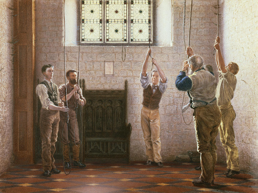 Ring Painting - Bell Ringers by Henry Ryland