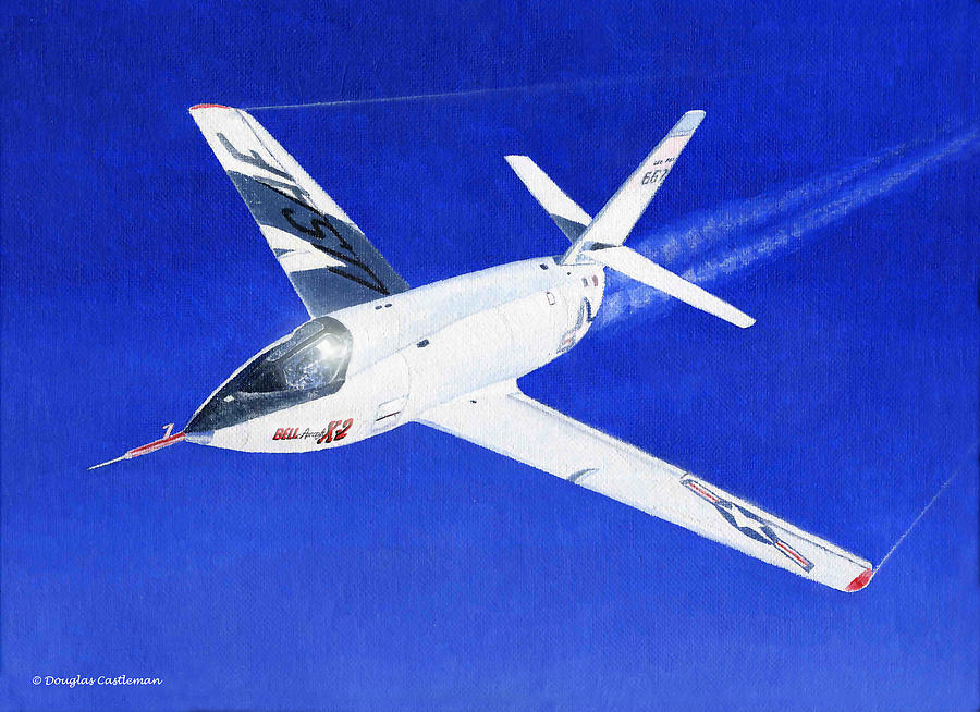 Bell X-2 Painting by Douglas Castleman