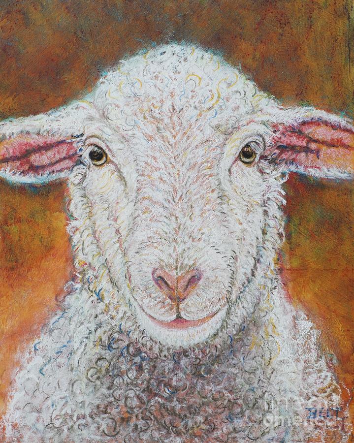 Sheep Pastel - Bella at Snickerhaus Farm by Christine Belt
