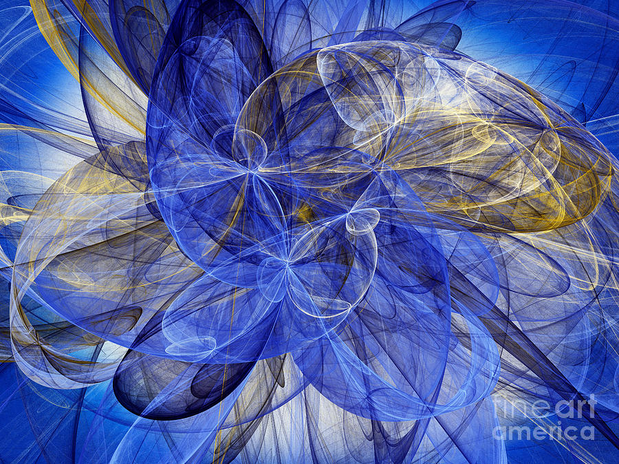 Bella Blue Digital Art by Andee Design