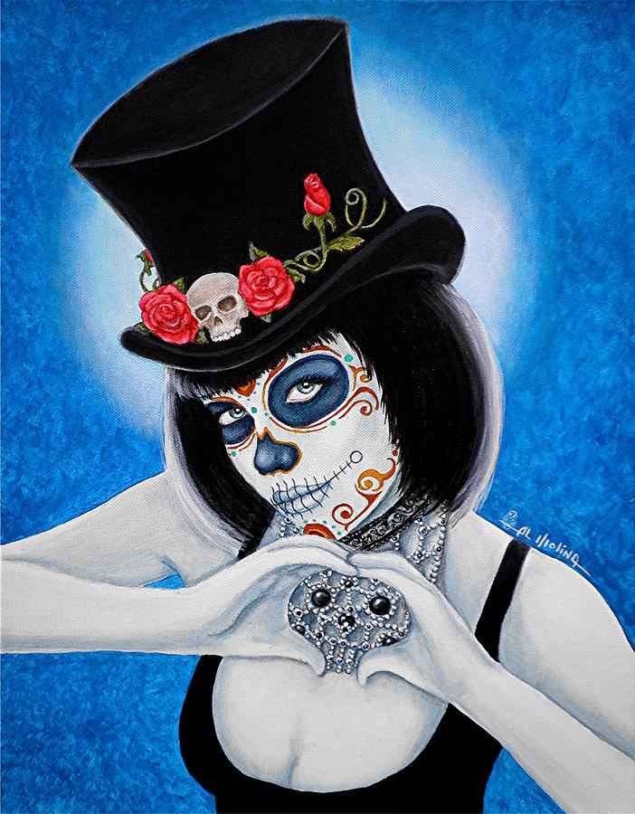 Bella Muerte Loves You Painting by Al  Molina