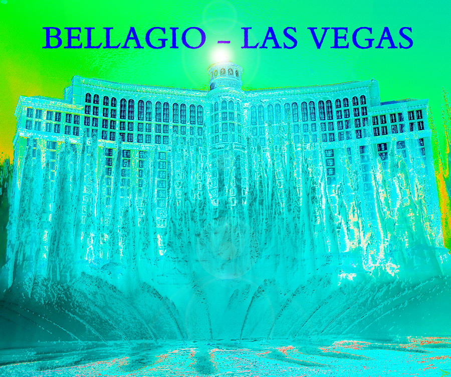 Bellagio Fountains Las Vegas Painting by David Lee Thompson
