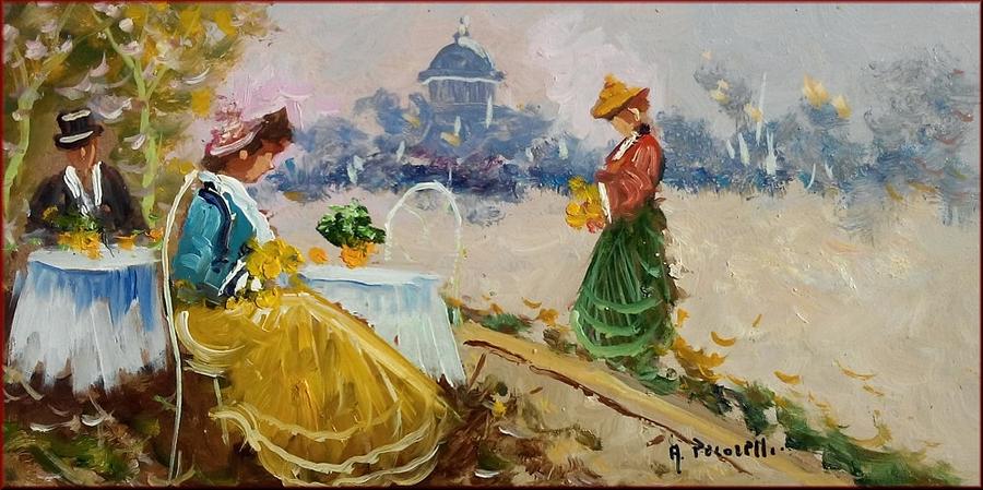 Paris Painting - Belle Epoque n2 - France by Antonio Pecorelli