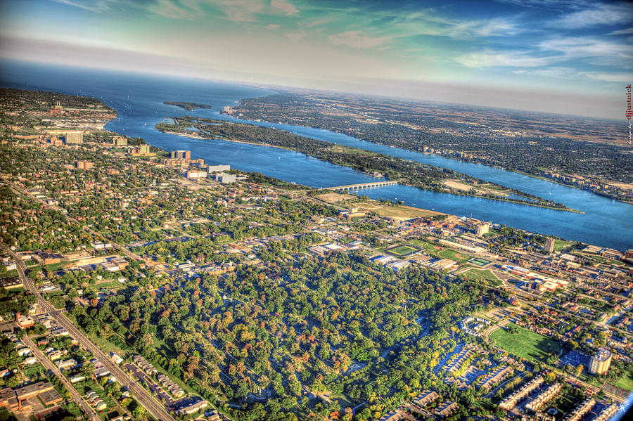 Belle Isle From Twenty Five Hundred Feet Photograph by A And N Art
