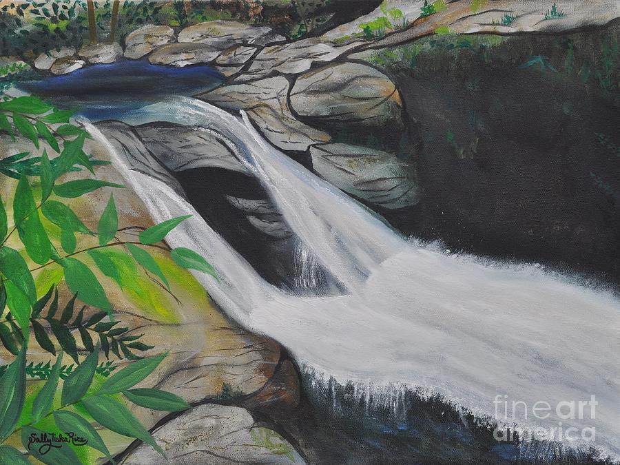 Tree Painting - Bellevue Falls by Sally Tiska Rice Tree Painting - Bellevue Falls by Sally Tiska Rice