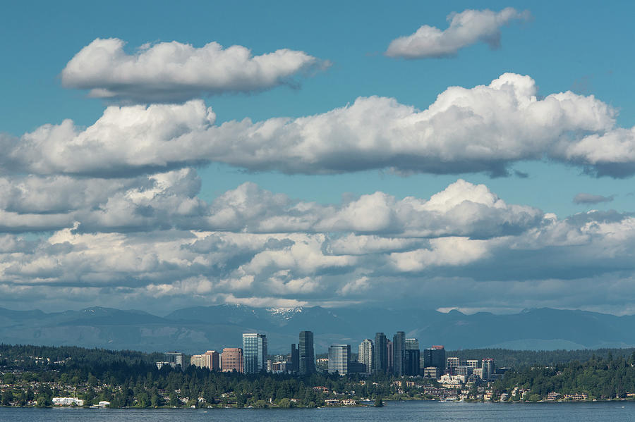 Bellevue Skyline Over Lake Washington Photograph by John & Lisa Merrill