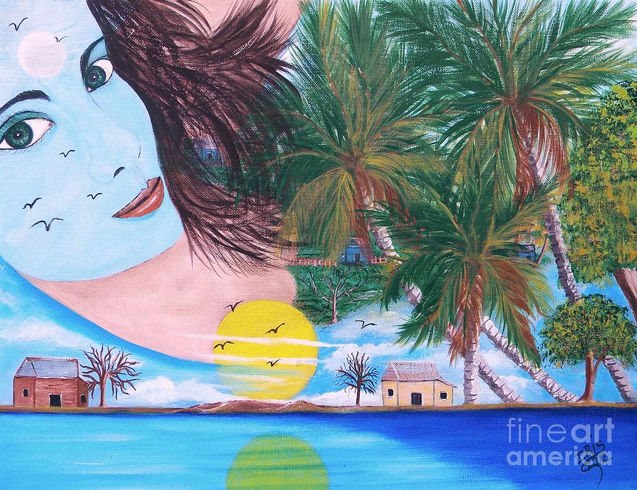 Belleza En Mi Tierra Painting by Iris Mora Belleza En Mi Tierra Painting by Iris Mora