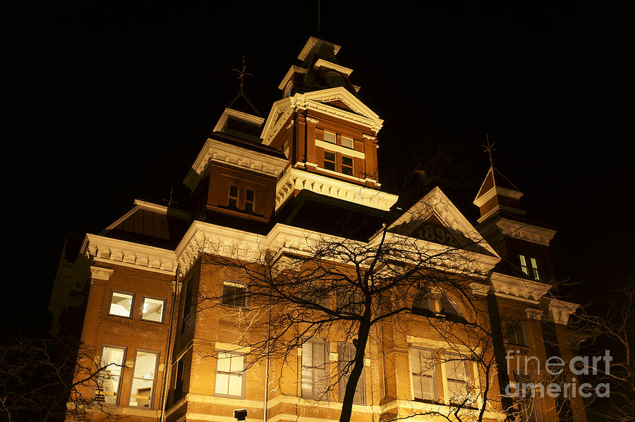 Bellingham Old City Hall at Night Photograph by John  Mitchell