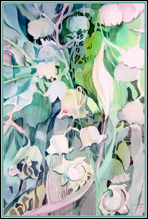 Lilies of the Valley #1 Painting by Mindy Newman