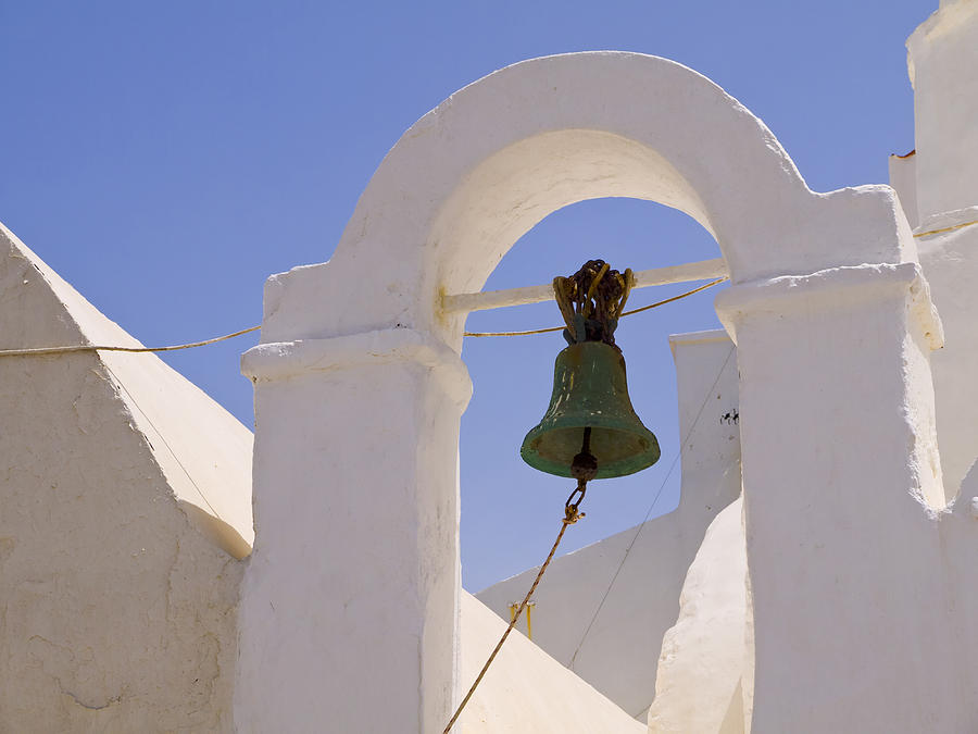 Belltower in Mykonos Photograph by Brenda Kean