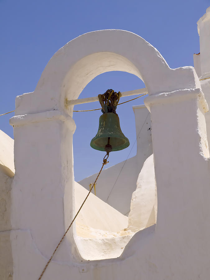 belltower of Chapel on Mykonos Photograph by Brenda Kean