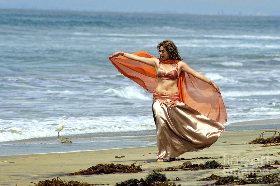 Beach Photograph - Belly Dance by the Beach by Louie Musa